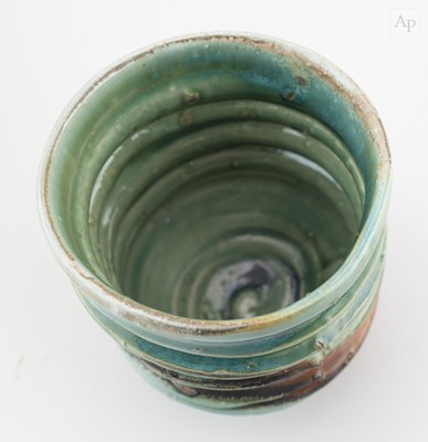 Lot 38 - BEN BATES; a group of five ribbed wood fired...