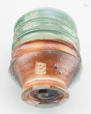 Lot 38 - BEN BATES; a group of five ribbed wood fired...