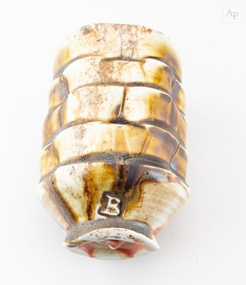 Lot 38 - BEN BATES; a group of five ribbed wood fired...