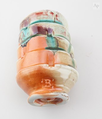 Lot 38 - BEN BATES; a group of five ribbed wood fired...