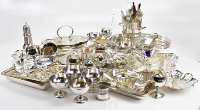 Lot 1472 - A larger collection of silver plated items...
