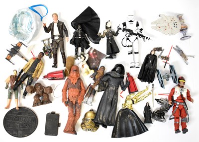 Lot 353 - STAR WARS; a collection of figures, spaceships...
