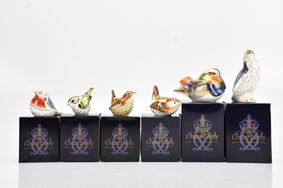 Lot 1258 - ROYAL CROWN DERBY; a collection of six...