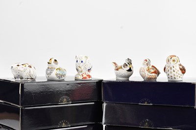 Lot 1267 - ROYAL CROWN DERBY; a collection of six boxed...