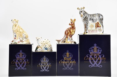 Lot 1268 - ROYAL CROWN DERBY; a collection of four...
