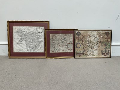 Lot 1124 - JOHN SPEED; a hand tinted map of...
