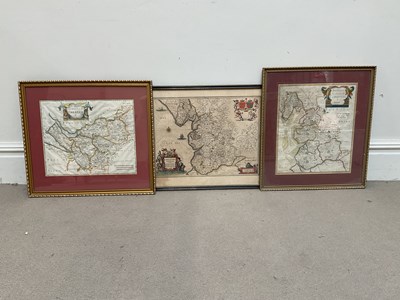 Lot 1117 - ROBERT MORDEN; an 18th century hand tinted map...