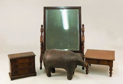 Lot 834 - A 19th century mahogany dressing table mirror,...