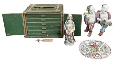 Lot 1022 - An early 20th century gilt tooled green...