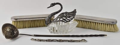 Lot 1151 - A pair of George V hallmarked silver mounted...