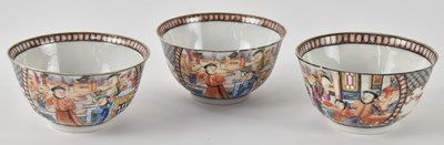 Lot 1046 - A set of three 18th century Chinese Qianlong...