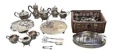 Lot 1054 - A large quantity of assorted silver plated...