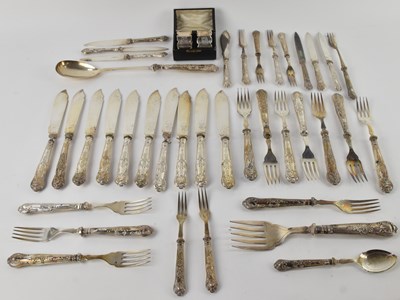 Lot 1108 - A cased pair of George V hallmarked silver...
