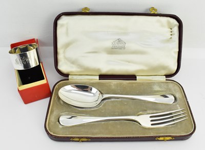 Lot 1131 - HENRY ATKIN; a hallmarked silver christening...