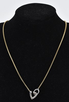 Lot 226 - A yellow and white metal diamond set...