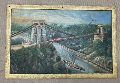 Lot 457 - W MACK; oil on board, Clifton Suspension...