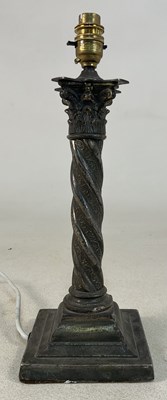 Lot 767 - An early 20th century metal barley twist...