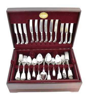 Lot 1070 - HARRODS; an eighty-two piece hallmarked silver...