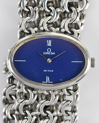 Lot 1149 - OMEGA; 1970s lady's 925 silver De Ville...