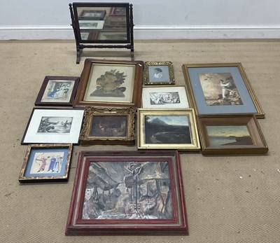 Lot 451 - UNATTRIBUTED; oil on canvas, landscape scene,...