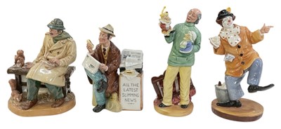 Lot 563 - ROYAL DOULTON; four assorted porcelain figures...