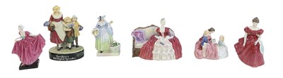 Lot 564 - ROYAL DOULTON; six assorted porcelain figures...