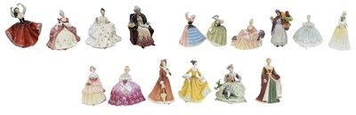 Lot 517 - ROYAL DOULTON; ten porcelain figures...