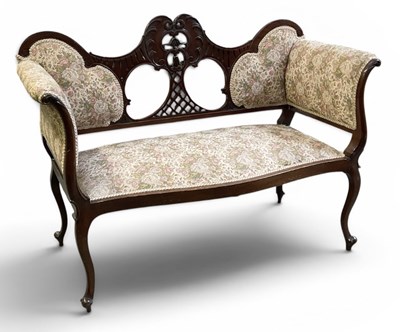 Lot 67 - An early 20th century mahogany framed scroll...