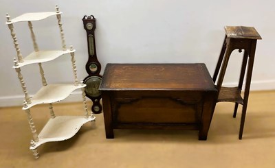 Lot 824 - A reproduction oak coffer, height 54cm, width...