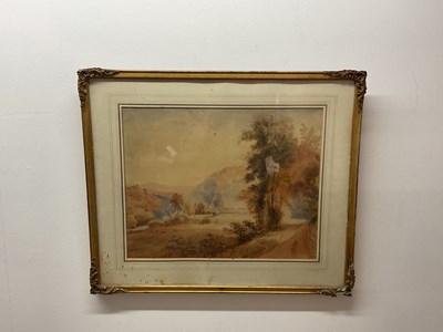 Lot 446 - UNATTRIBUTED; watercolour, mountainous...