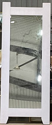 Lot 862 - A large modern mirror, with painted white...