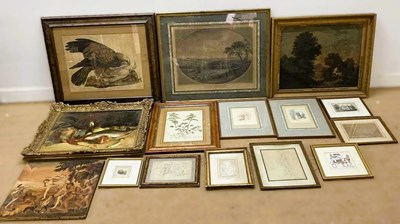 Lot 433 - A collection of fifteen pictures and prints to...