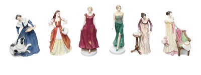 Lot 619 - ROYAL DOULTON; four porcelain figures from the...