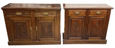 Lot 106 - An associated pair of Edwardian mahogany side...