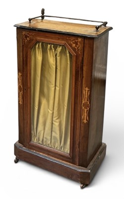 Lot 107 - A late Victorian walnut and marquetry inlaid...
