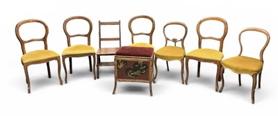 Lot 108 - A set of four reproduction mahogany balloon...