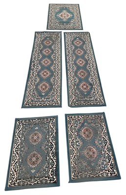 Lot 137 - A pair of modern machine made blue ground...