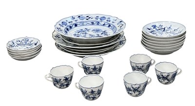 Lot 570 - MEISSEN; a quantity of assorted blue and white...
