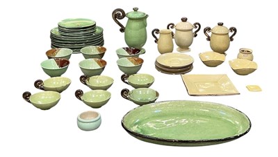 Lot 610 - An unusual early 20th century green and yellow...