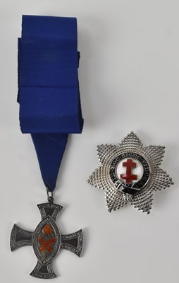 Lot 408 - MASONIC INTEREST; a hallmarked silver Knights...