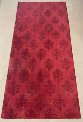 Lot 887 - A pair of runners sewn together a rich red...