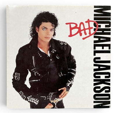 Lot 419 - MICHAEL JACKSON; a 'Bad' LP, signed by Michael...