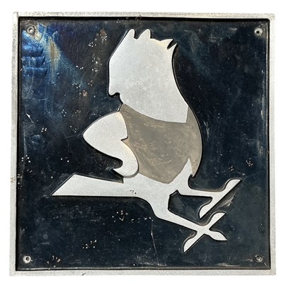 Lot 653 - A decorative standard size black painted metal...