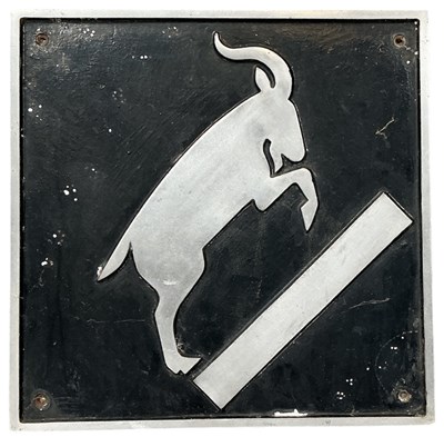 Lot 654 - A decorative standard size black painted metal...