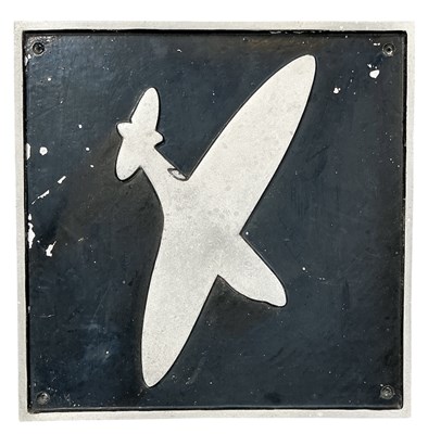 Lot 655 - A decorative standard size black painted metal...
