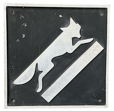 Lot 656 - A decorative small black painted metal...