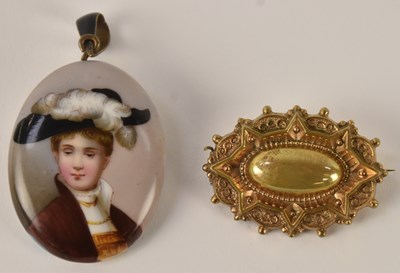 Lot 1465 - An early 20th century hand painted porcelain...