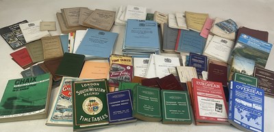 Lot 476 - A quantity of railway timetables, railway...