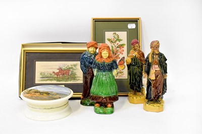 Lot 642 - Four early 19th century Majolica figures...