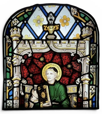 Lot 626 - An 18th/19th century leaded stained glass...